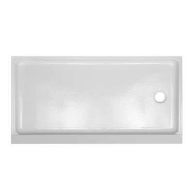 Aqua Gl 59 3 4 In L X 32 1 2 W White Acrylic Shower Floor W White Acrylic Shower Floor