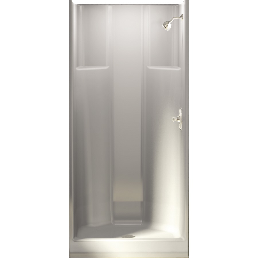 Aqua Glass 31 58 In H X 76 In W X 32 In L White 1 Piece Shower At