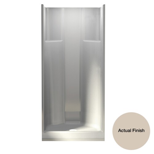 Aqua Glass 315/8"H x 76"W x 32"L Dark Bone 1Piece Shower Kit at