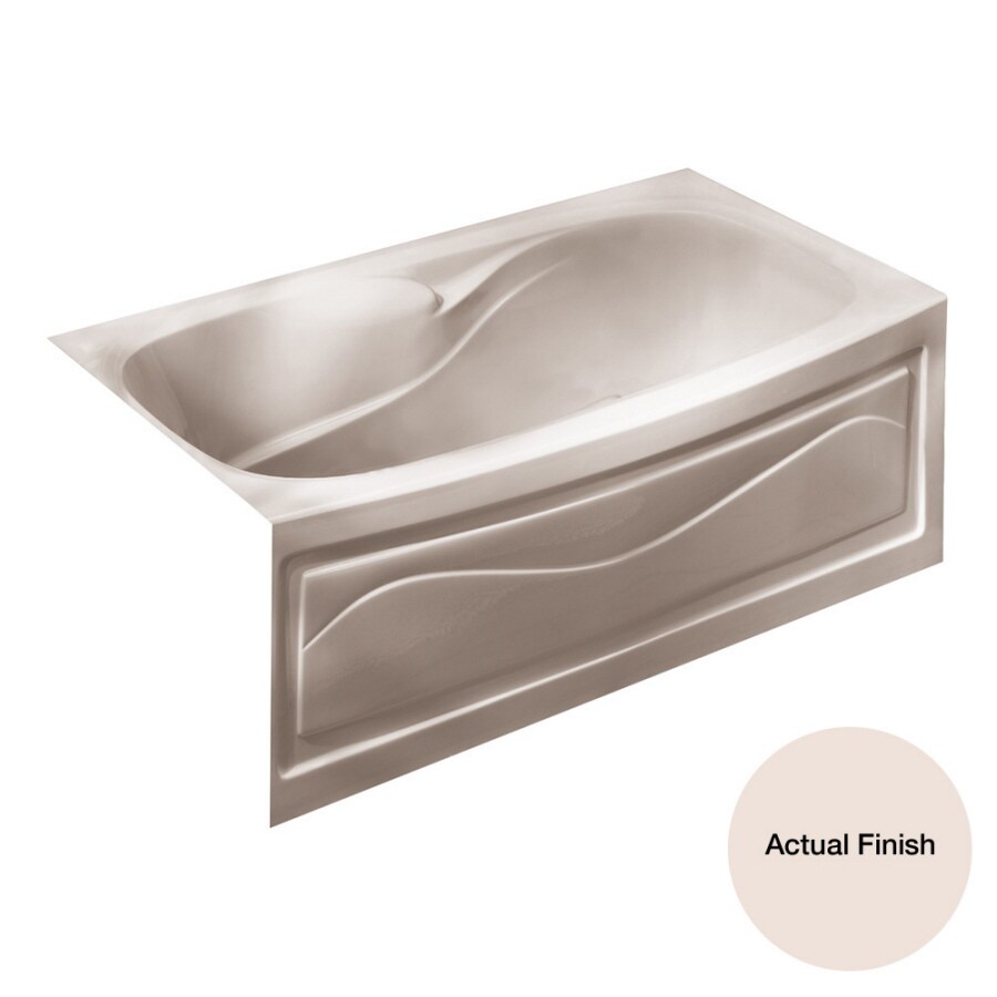 Aqua Glass 506031AR04 60-in L x 33-3/4-in W x 21-1/2-in H Pure Indulgence Biscuit Rectangular Air Bath