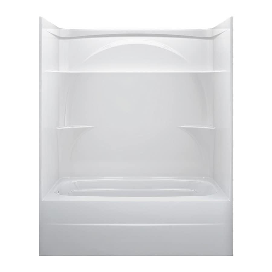 Delta Styla 60-in White Acrylic Rectangular Left-Hand ...