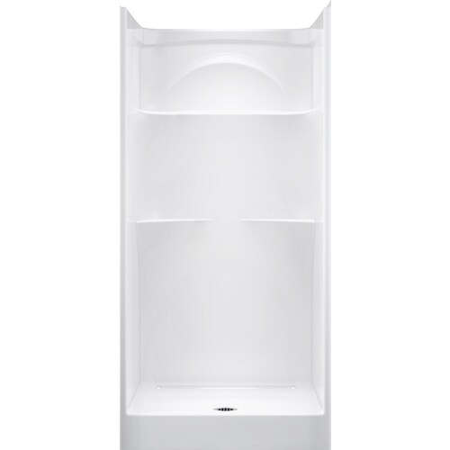 Delta White White Alcove Shower Kit 36in x 37in; Actual 35.