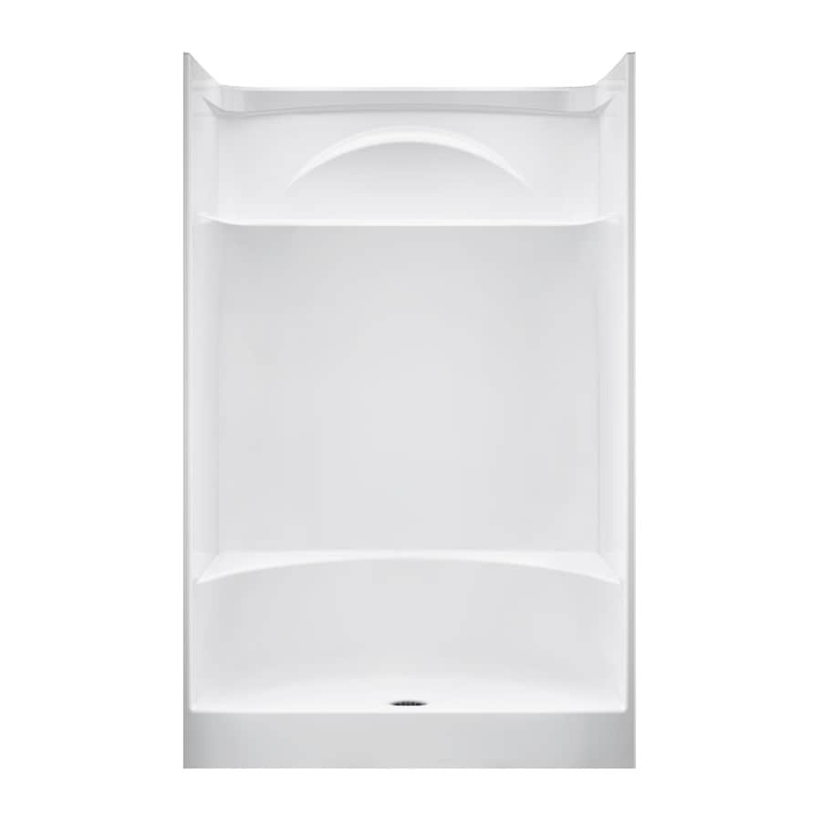 Delta White White 36 In X 48 In X 76 In Acrylic One Piece Kit With Integrated Seat In The Shower Stalls Enclosures Department At Lowes Com