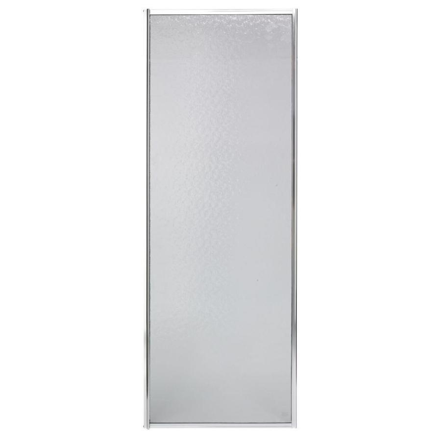 Mustee Durastall 24in to 24in W Framed Chrome Pivot Shower Door at