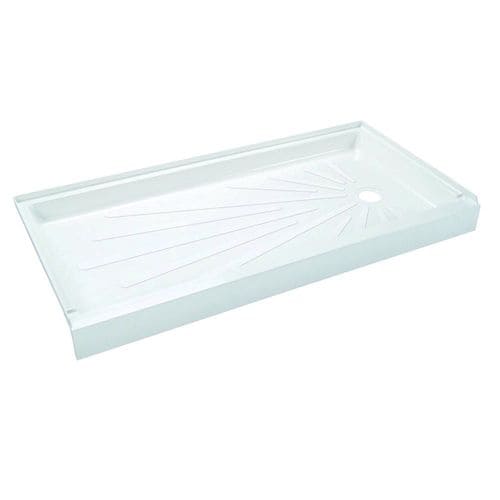 Mustee ShowerTub White Fiberglass Shower Base 30in W x 60in