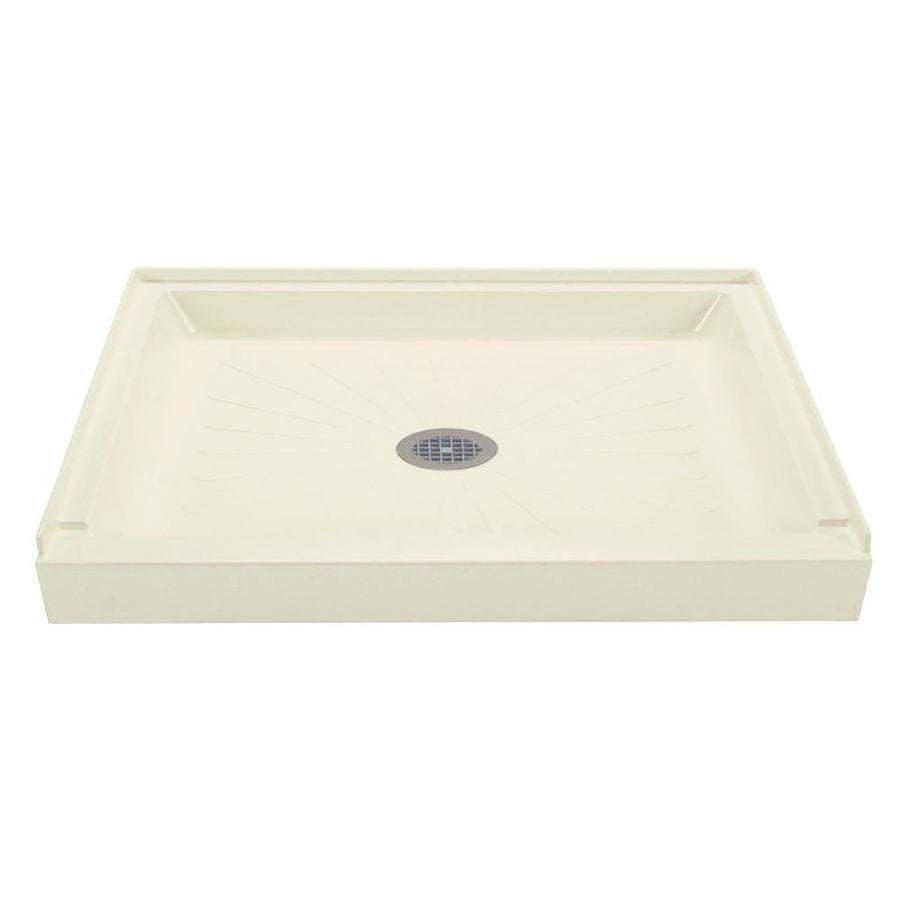 Mustee Durabase Biscuit Fiberglass Shower Base 34 In W X 42 L Mustee Durabase Biscuit Fiberglass Shower Base 34 In W X 42 L With Center Drain