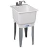 Mustee 18-in x 23.5-in White Freestanding Polypropylene Utility Sink ...