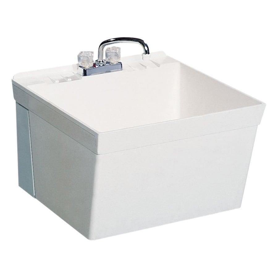 Swanstone Composite Wall Mounted Laundry Tub At Lowes Com