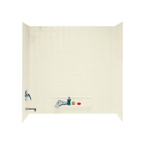 SWAN Bone Fiberglass and Plastic Composite Bathtub Wall Surround