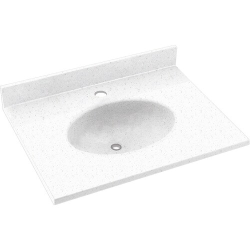 Swanstone Ellipse Arctic Granite Solid Surface Integral Single Sink
