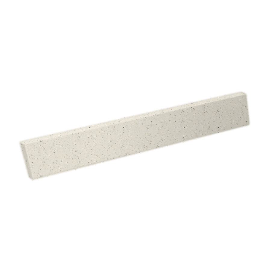 SWAN 3-in H x 22-in L Tahiti White Solid Surface Bathroom Side Splash