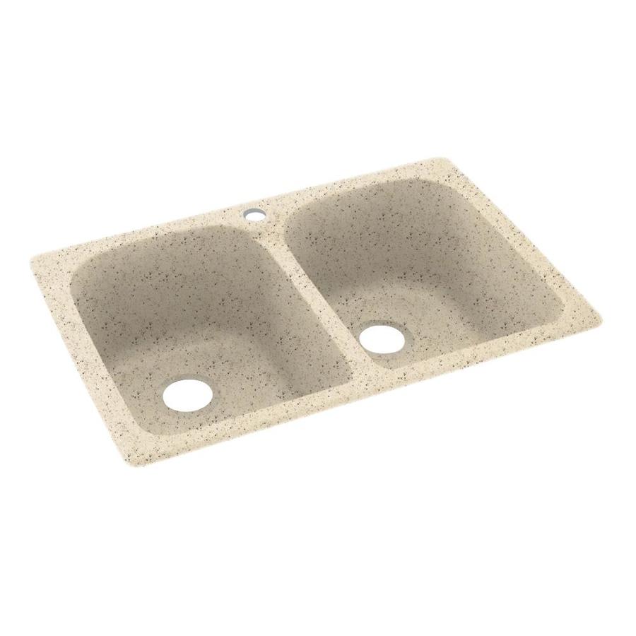 Swanstone KS02233LB.050 Double-Basin Solid Surface Kitchen Sink