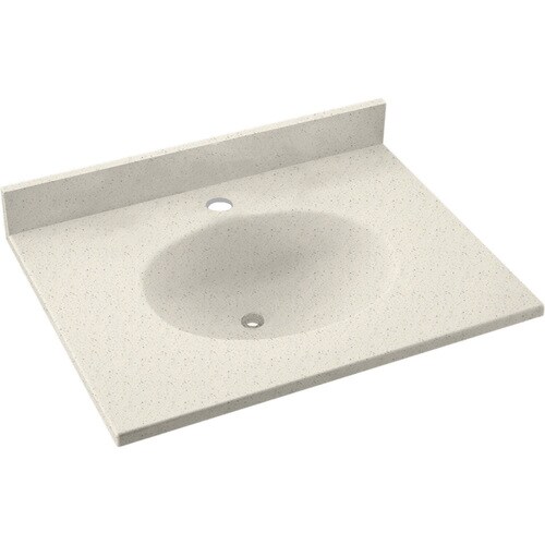 SWAN Ellipse 25in Tahiti Matrix Solid Surface Bathroom Vanity Top at