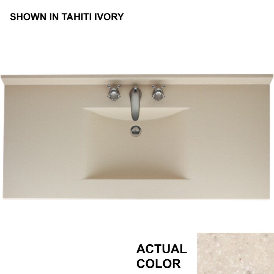 SWAN Contour 49-in Tahiti Sand Solid Surface Bathroom Vanity Top