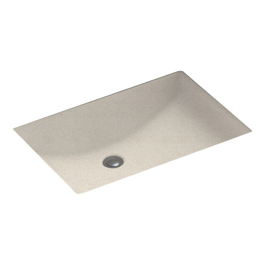 Swanstone UC01913.051 Tahiti Sand Composite Undermount Rectangular Bathroom Sink with Overflow