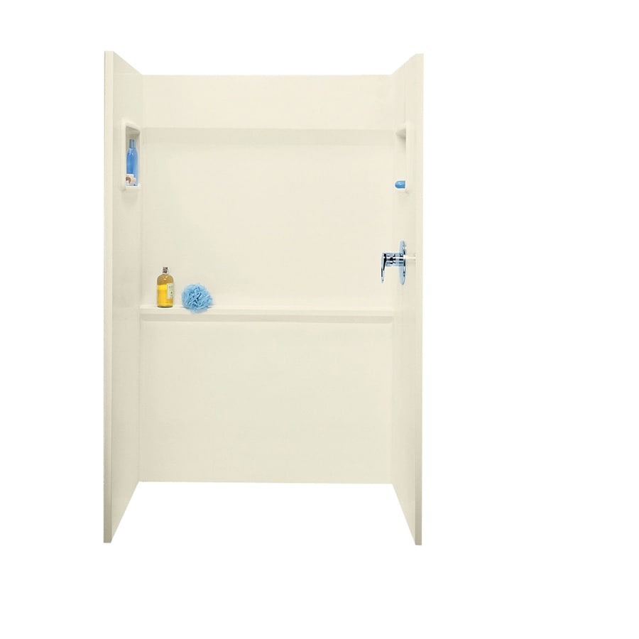 Swan Bone Panel Kit Shower Wall Surround 48 In X 34 In In The Shower Wall Surrounds Department 5169