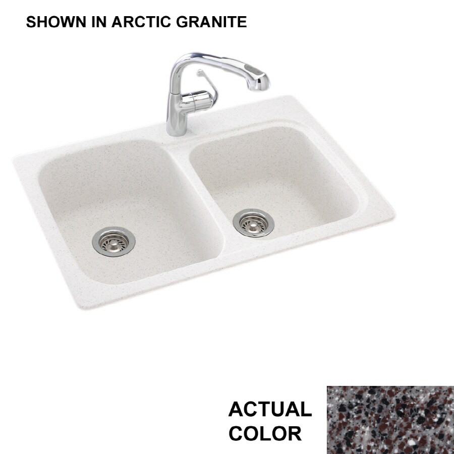 Swanstone KS03322DB.064 Dual-mount 33-in x 22-in-Hole Kitchen Sink