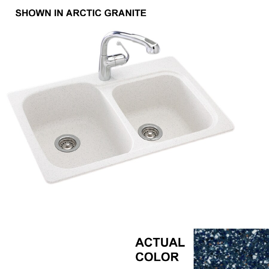 Swanstone KS03322DB.022 Dual-mount 33-in x 22-in-Hole Kitchen Sink