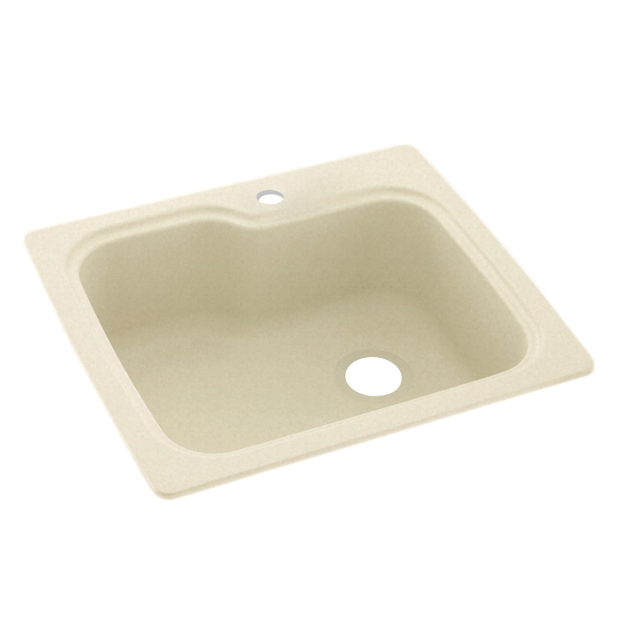 Swanstone KS02522SB.063 Single-Basin Drop-in or Undermount Composite Kitchen Sink