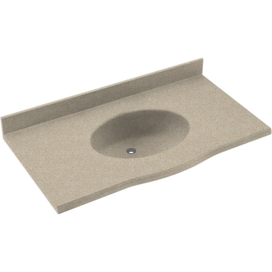 Swanstone Ellipse Winter Wheat Solid Surface Intergral Single Sink