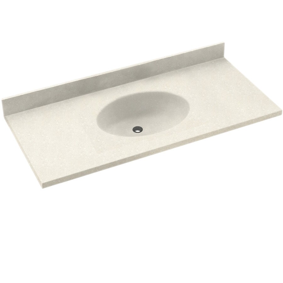 Swanstone Chesapeake Bisque Solid Surface Oval Bathroom Vanity Swanstone Chesapeake Bisque Solid Surface Oval Bathroom Vanity Top Common 37 In X