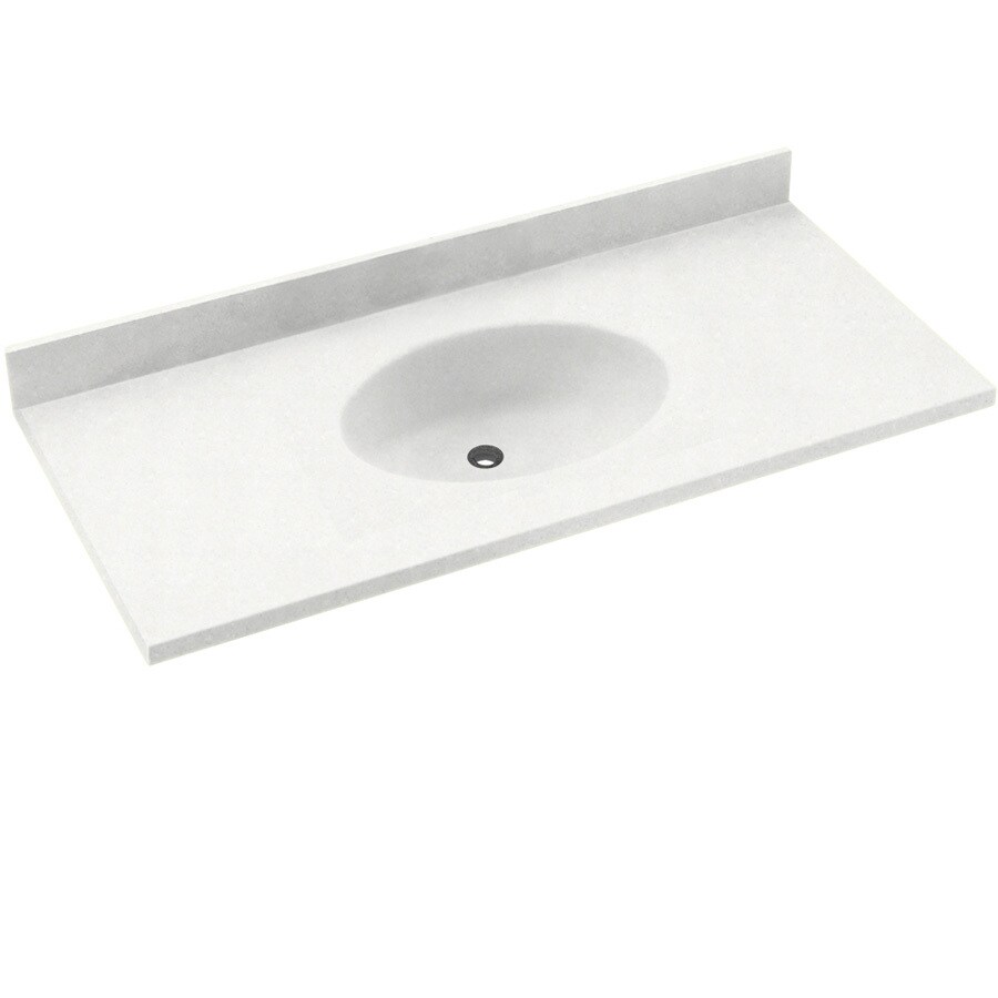 Swanstone Chesapeake 37in Tahiti White Solid Surface Single Sink