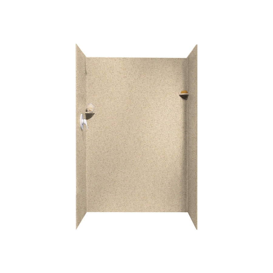 Swanstone SK344872.040 Bermuda Sand Solid Surface Shower Wall Surround Side and Back Panels (Common: 34-in x 48-in; Actual: 72-in x 34-in x 48-in)