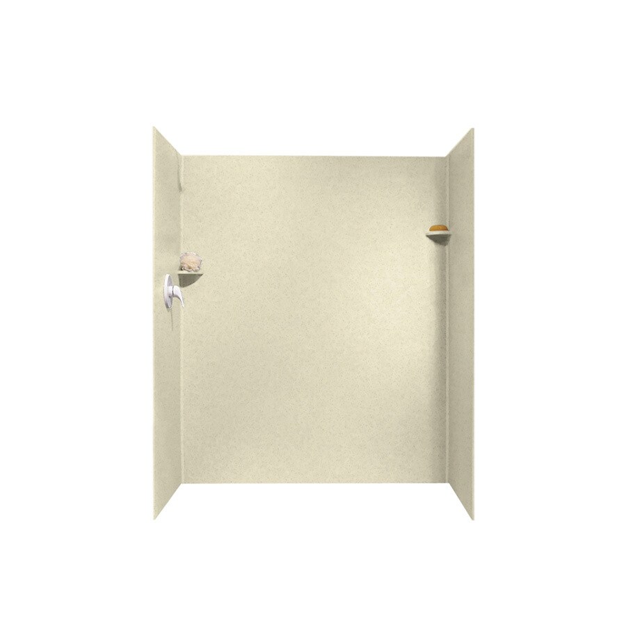 Swanstone SK326072.037 Bone Solid Surface Shower Wall Surround Side and Back Panels (Common: 32-in x 60-in; Actual: 72-in x 32-in x 60-in)