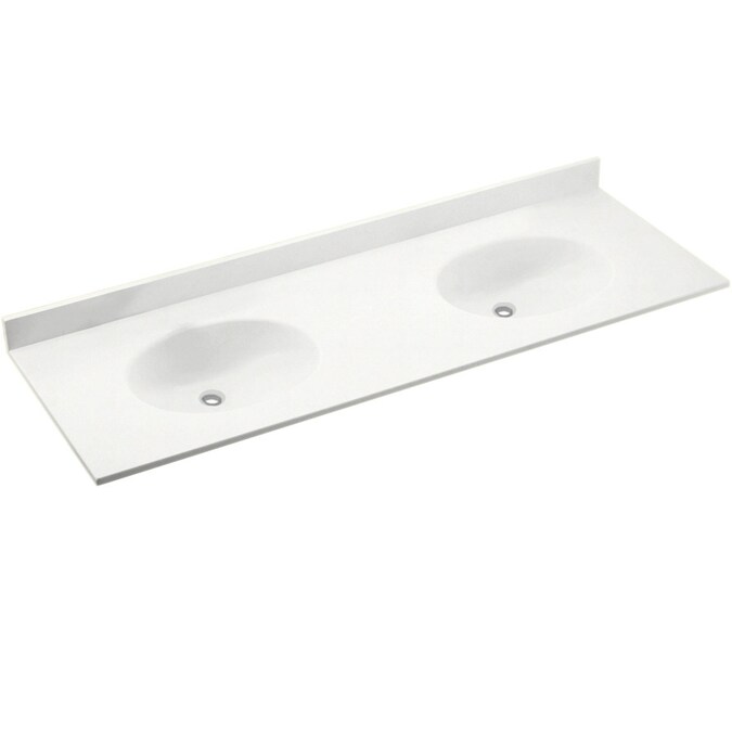 Bathroom Vanity Tops, Solid Surface Double Basin Vanity Top