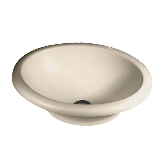 Swanstone Hilo Tahiti Sand Solid Surface Vessel Oval Bathroom Sink In The Sinks Department At Com - Swanstone Sand Bathroom Sink
