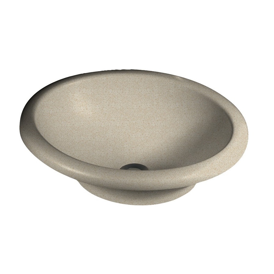 Swanstone TR01815HL.060 Hilo 6.5-in D Winter Wheat Composite Oval Vessel Sink