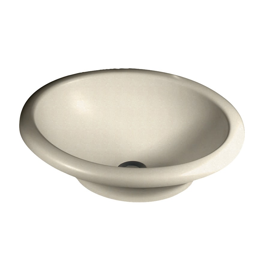 Swanstone TR01815HL.072 Hilo 6.5-in D Pebble Composite Oval Vessel Sink