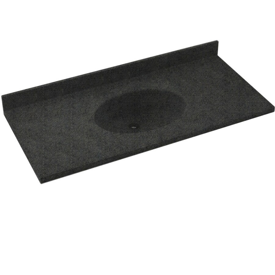 Swanstone CH02249.071 Chesapeake Indian Grass Solid Surface Intergral Single Sink Bathroom Vanity Top (Common: 49-in x 22-in; Actual: 49-in x 22-in)
