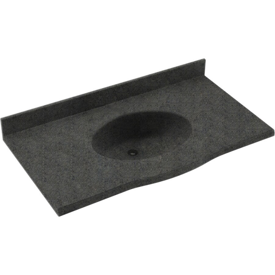 Swanstone EV02249.071 Europa Indian Grass Solid Surface Intergral Single Sink Bathroom Vanity Top (Common: 49-in x 22-in; Actual: 49-in x 22-in)