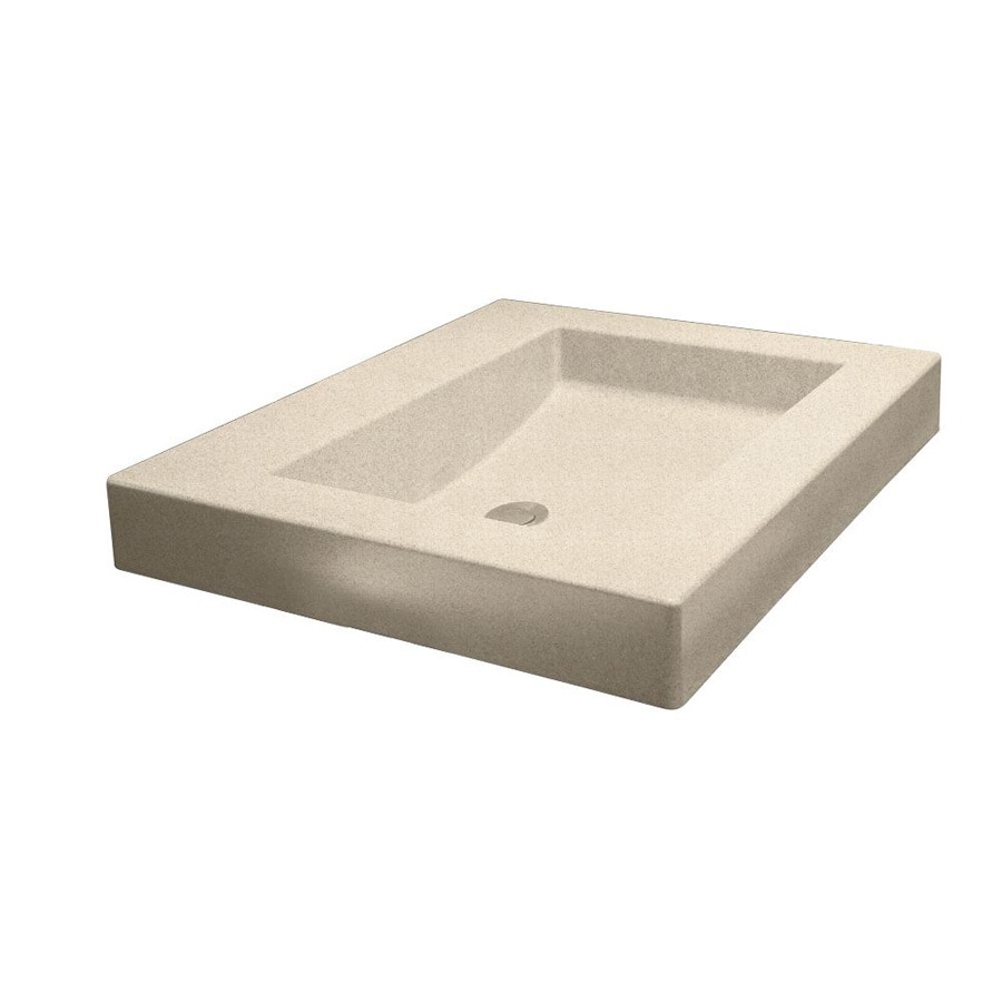 Swanstone WB02218.046 Palladio 3.5-in D Almond Galaxy Composite Rectangular Vessel Sink