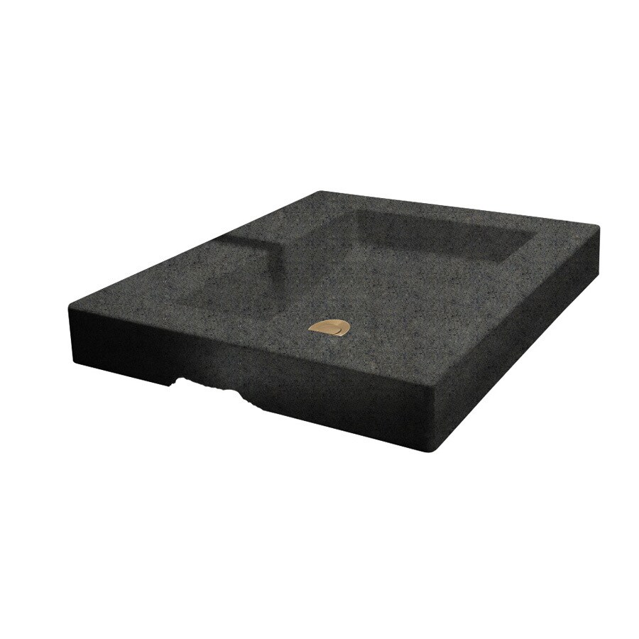 Swanstone WB02218.071 Palladio 3.5-in D Indian Grass Composite Rectangular Vessel Sink