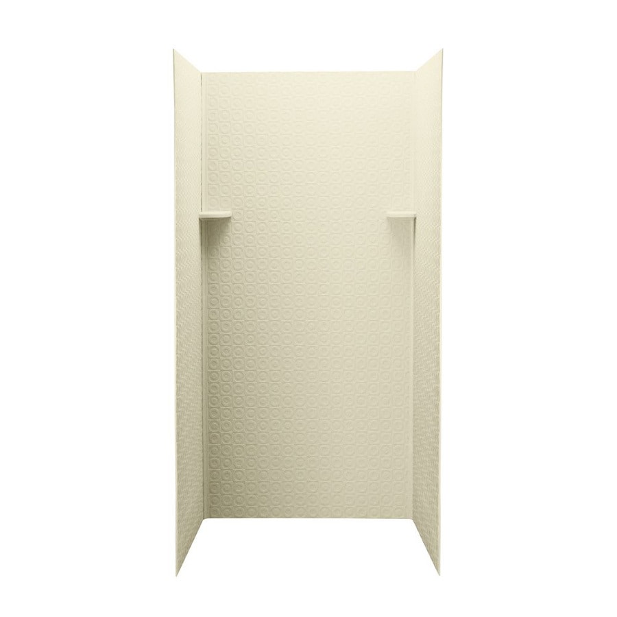 Swanstone DK363672BA.037 Bone Solid Surface Shower Wall Surround Side and Back Panels (Common: 36-in x 36-in; Actual: 72-in x 36-in x 36-in)