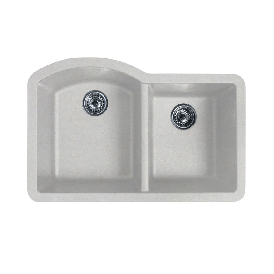 SWAN 21-in x 32-in Granito Double-Basin Granite Undermount Residential ...