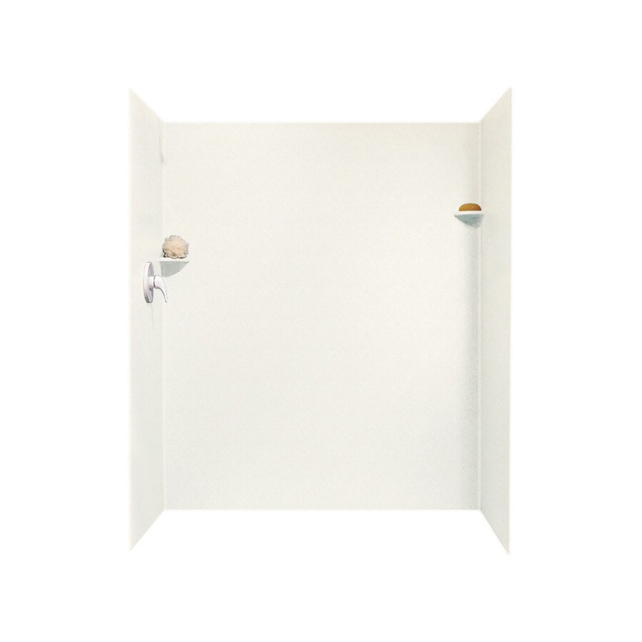 Swanstone SK346072.059 Tahiti Ivory Solid Surface Shower Wall Surround Side and Back Panels (Common: 34-in x 60-in; Actual: 72-in x 34-in x 60-in)