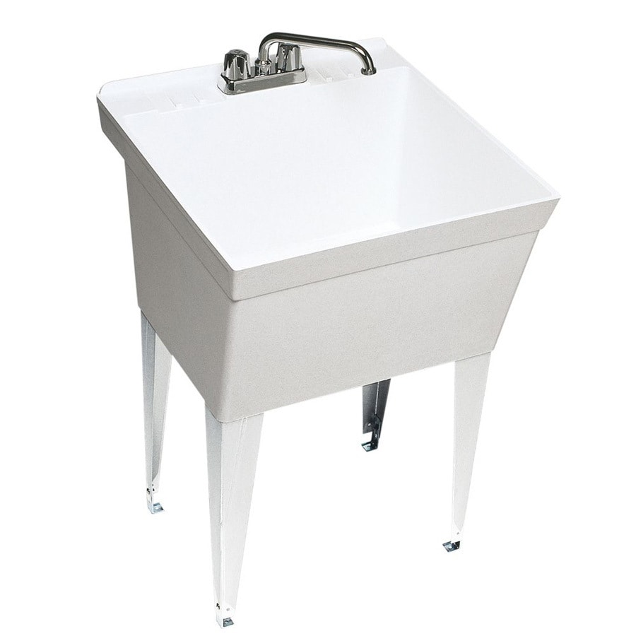 Swanstone Laundry Tub With White Legs At Lowes Com