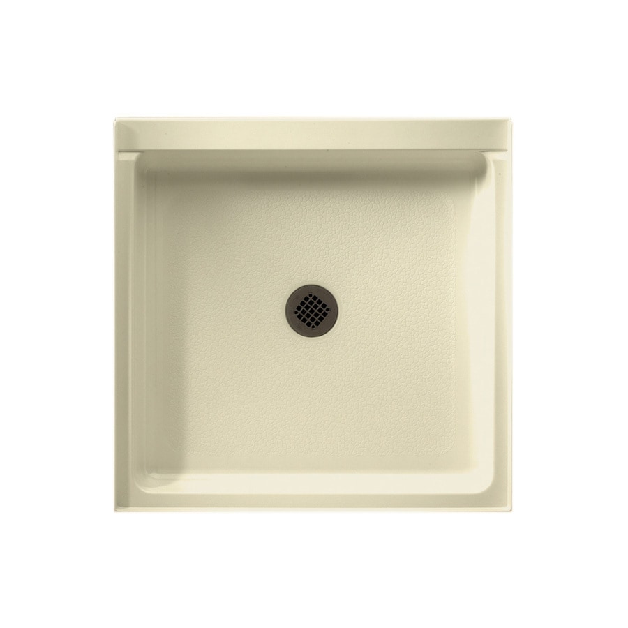 Swanstone SF03232MD.037 Bone Fiberglass/Plastic Composite Shower Base (Drain Included) (Common: 32-in x 32-in; Actual: 32-in x 32-in)