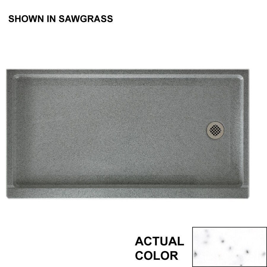 Swanstone Arctic Granite Fiberglass/Plastic Composite Shower Base ...