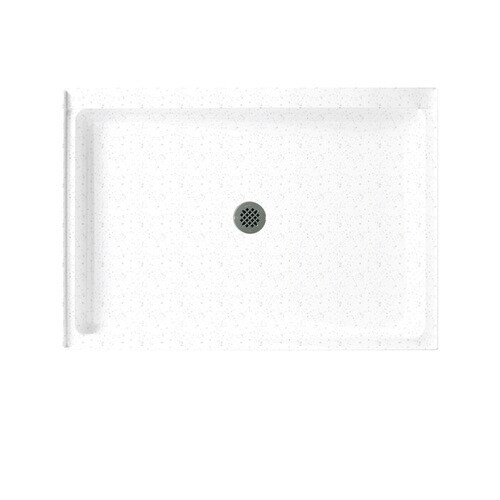 SWAN Arctic Granite Solid Surface Shower Base 34in W x 42in L with Center Drain in the Shower