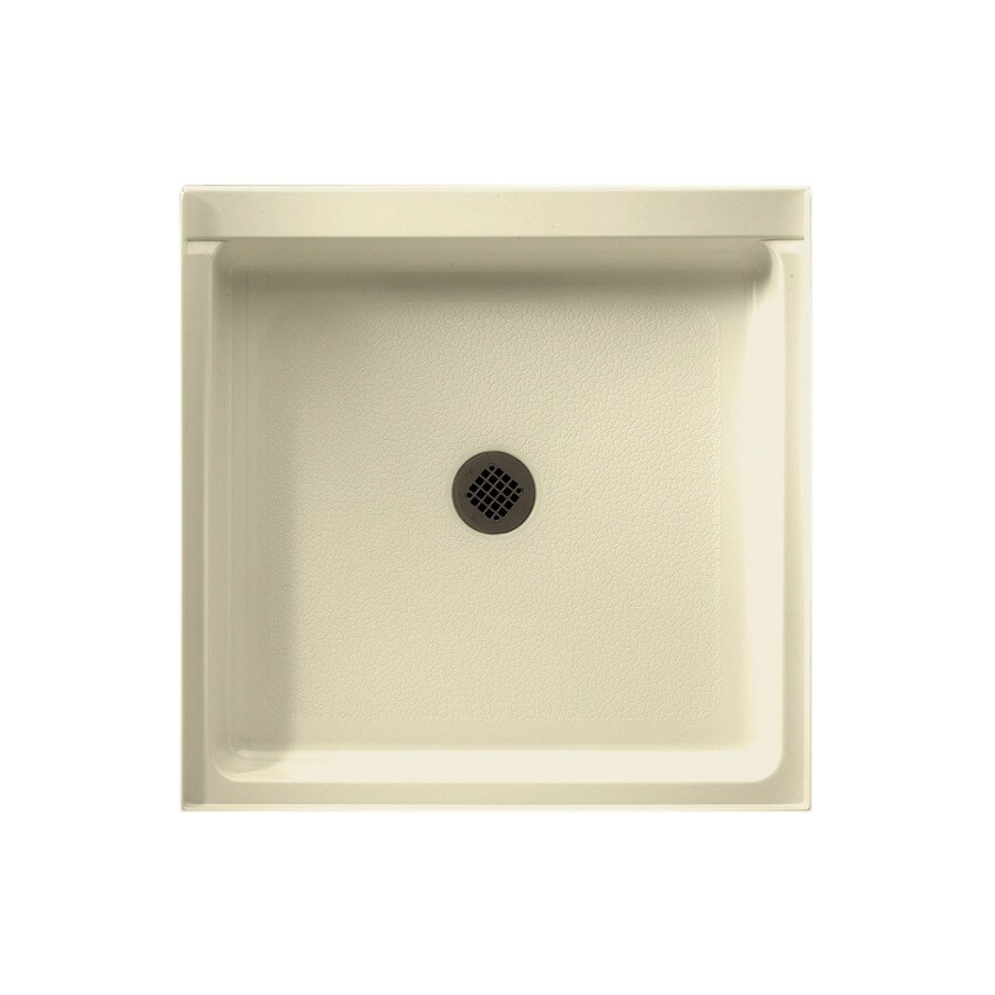 Swanstone FF03232MD.037 32-in W x 32-in L with Center Drain Shower Base (Bone)