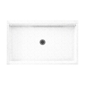 Swan White Solid Surface Shower Base 34 In W X 54 In L With Center Drain In The Shower Bases Department At Lowes Com