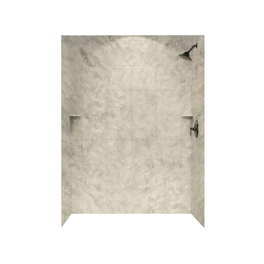 SWAN Cloud Bone Solid Surface Bathtub Wall Surround 60in x 32