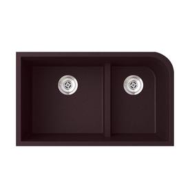 Swan Surfaces 33 L x 22 W Double Basin Undermount Kitchen Sink