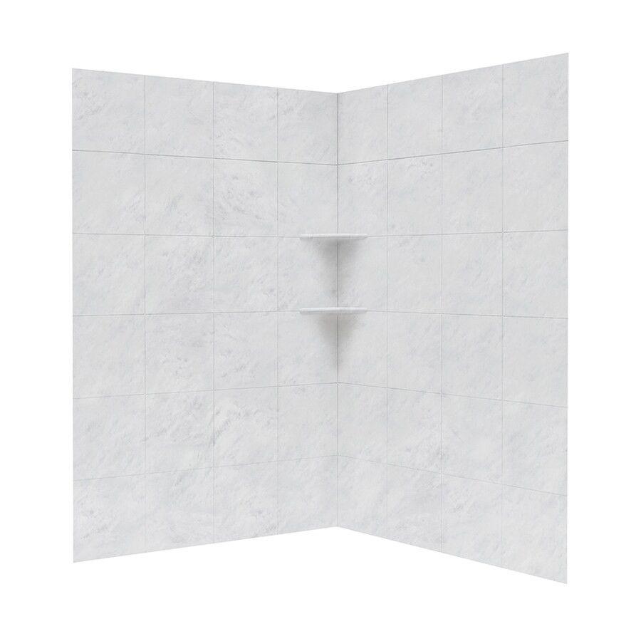 Swanstone Tundra Solid Surface Shower Wall Surround Corner Swanstone Tundra Solid Surface Shower Wall Surround Corner Panel Common 48 In X Actual 72 5