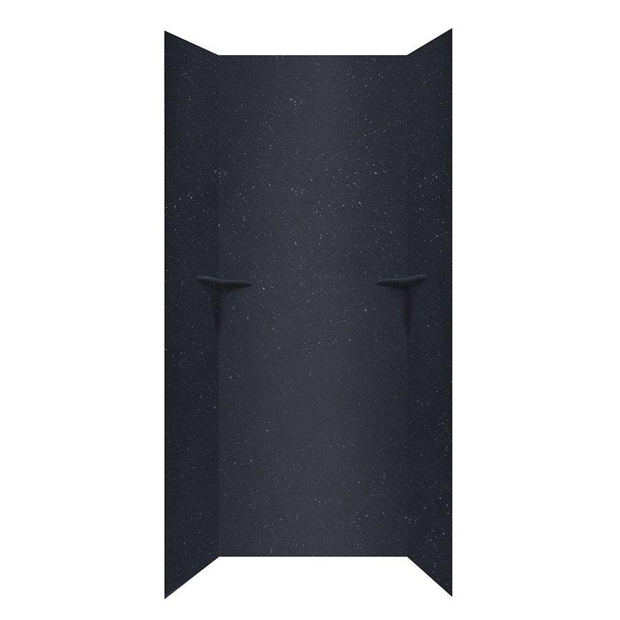 SWAN Crystal Black Shower Wall Surround Panel Kit 36in X 36