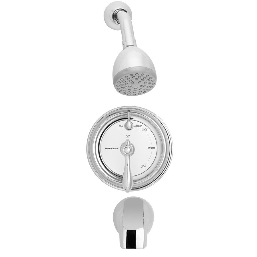 Speakman SM-4430 Sentinel Mark II Regency Polished Chrome 1-Handle Bathtub and Shower Faucet with Single Function Showerhead